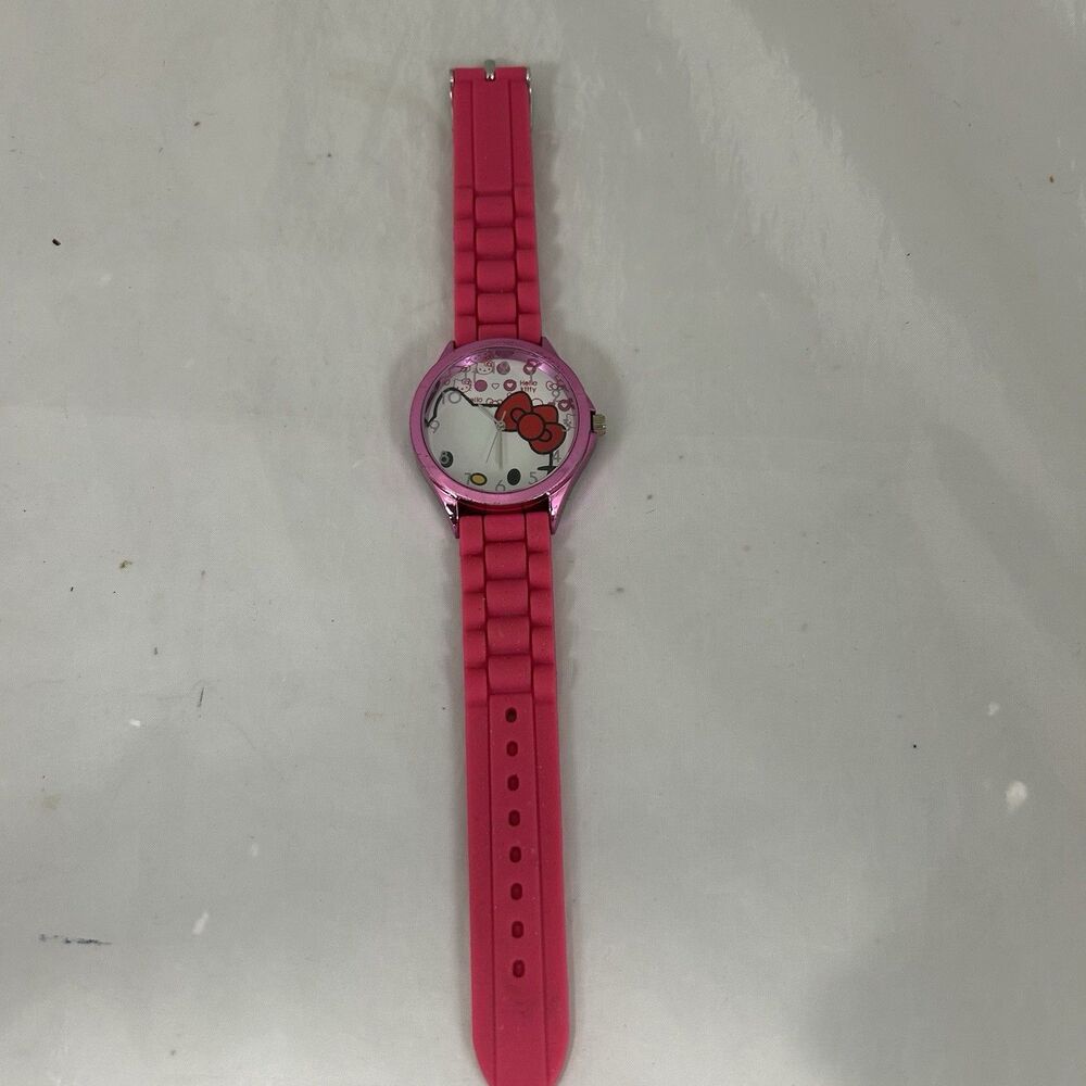 Hello Kitty Pink Wrist Watch Cute Girls Kids Women Quartz Watch
